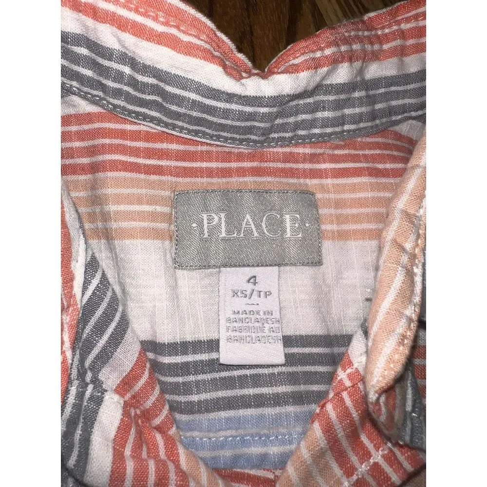 The Children's Place TCP Boys Button Down Shirts‎ Sz 4 Lot of 2
